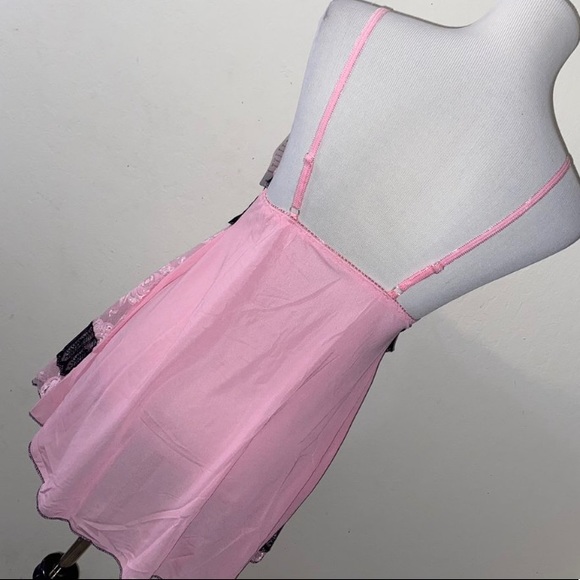 🖤🤍BABY PINK ROSE LINGERIE DRESS💖🌷 - Picture 3 of 4